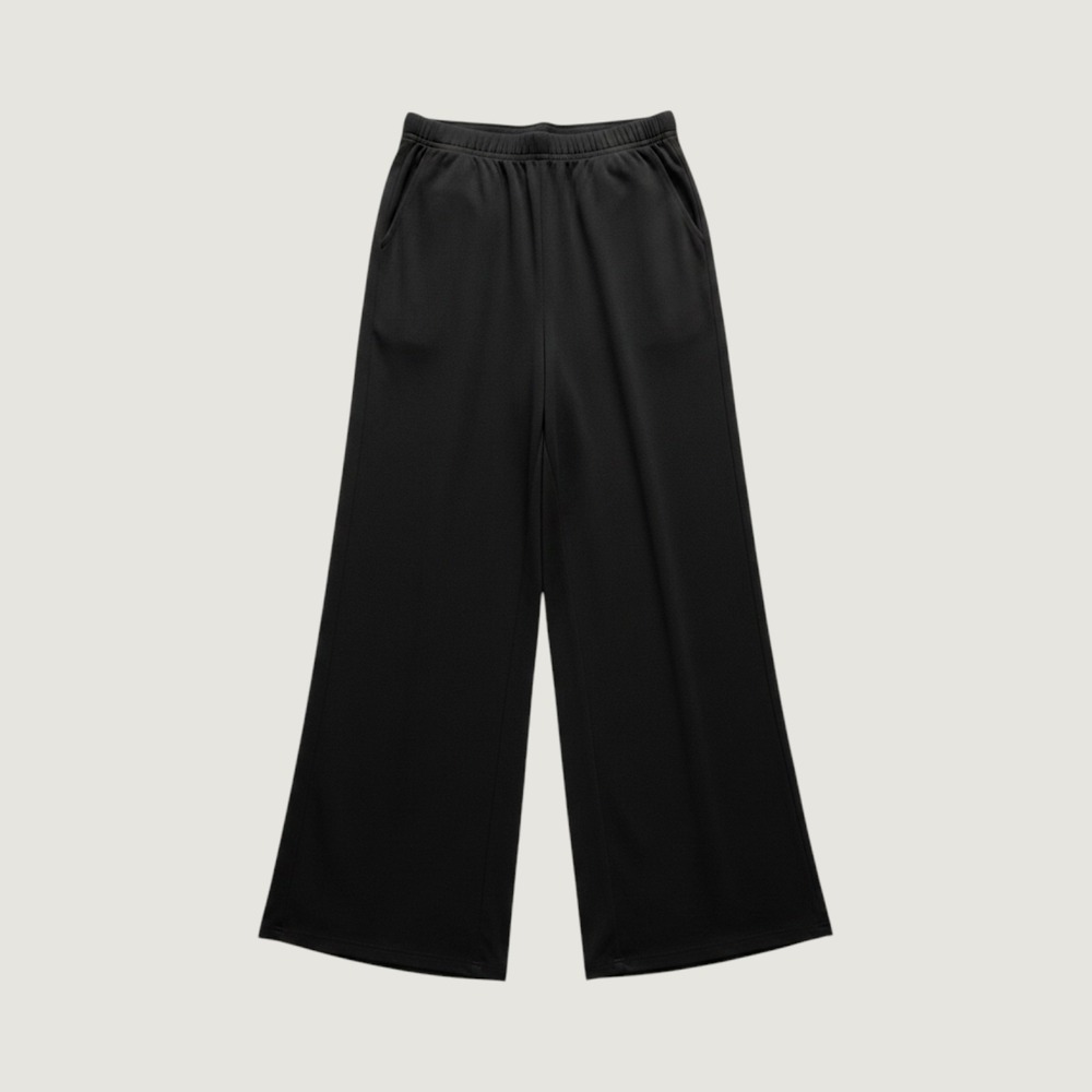 Minimalist Wide Leg Pants Slinky Brand XL Black Travel Flowy Drape USA Palazzo - Picture 1 of 10